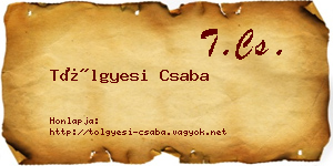 Tölgyesi Csaba névjegykártya