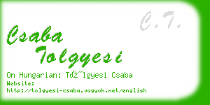 csaba tolgyesi business card